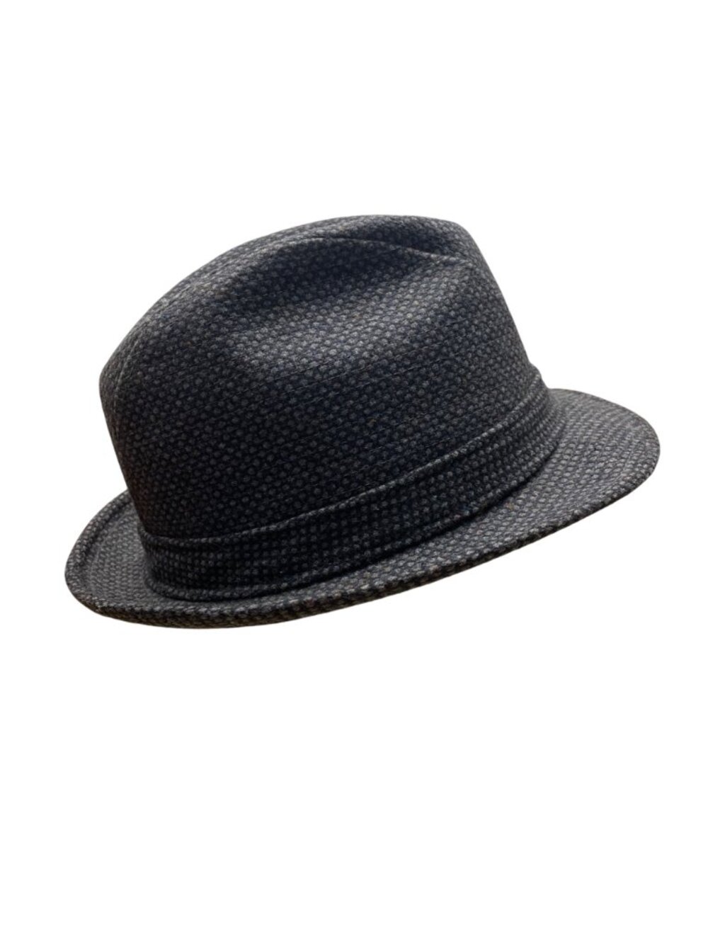 Vintage Mens Gray Fedora Wool Blend Hat Textured Classic Style Sz 7 1/2 image 4